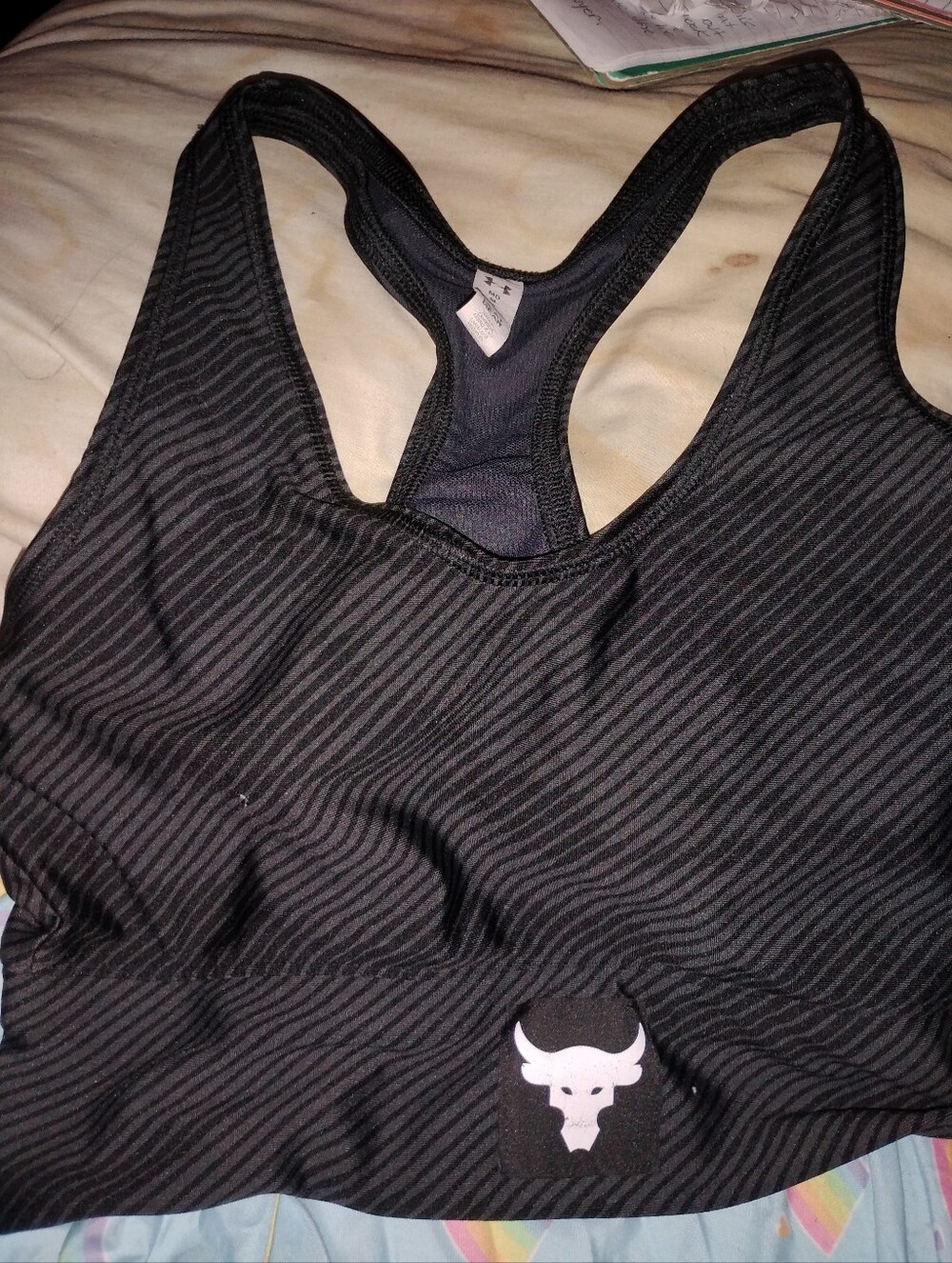 Under Armour Black Striped Racerback Sports Bra